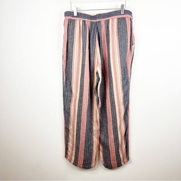 Soft Surroundings Linen Blend Striped Pull On Pants MP - Picture 3 of 6